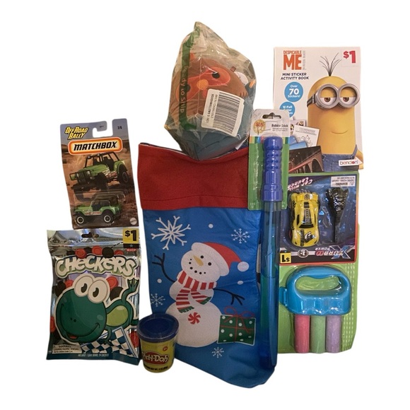 Festive Snowman Stocking with Toys - Picture 1 of 7